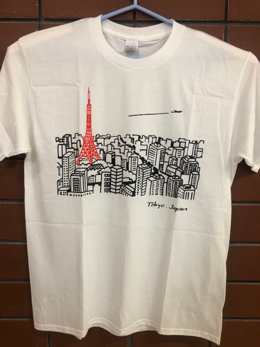 東京タワー町並み　Tシャツ　白